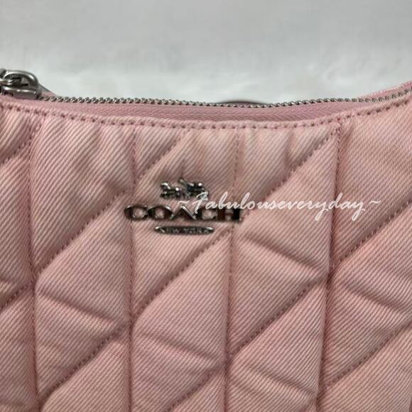 Coach Teri Shoulder Bag Xbody In Quilted Denim/Ballerina/Carrnation CBG86 NWT - Picture 9 of 10